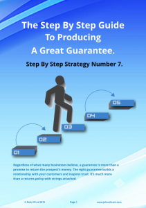 Step By Step Guide to producing a great guarantee